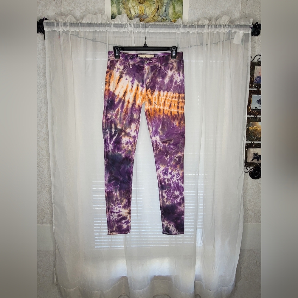 Hollister Super Skinny Tie Dye Jeans womens size 1 25 W